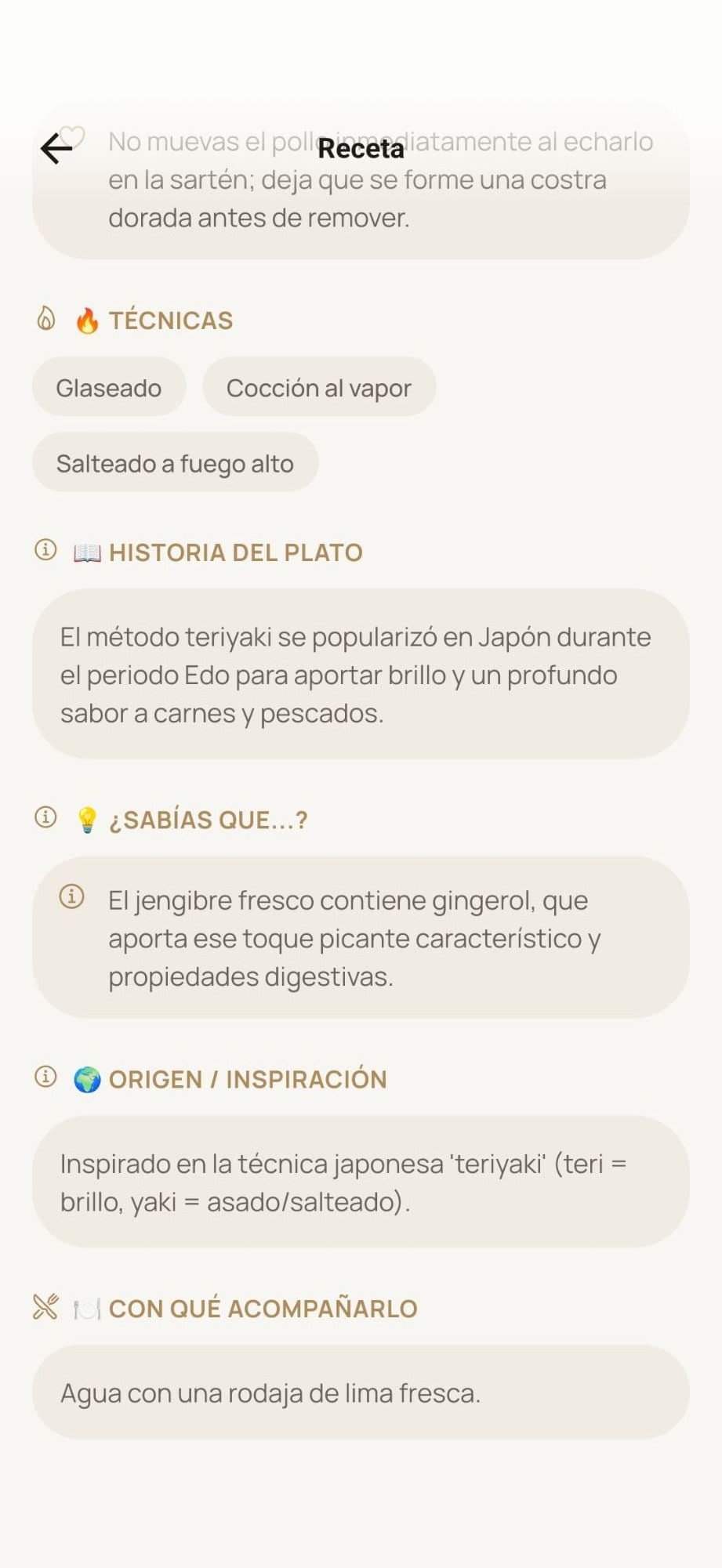 Contexto culinario, historia y acompañamientos en MyProgressFit